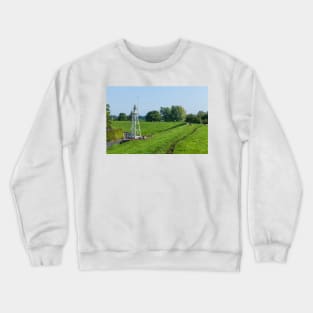 Liener Hörn lighthouse on the Huntedeich, Elsfleth; district of Wesermarsch; Lower Saxony; Germany; Europe Crewneck Sweatshirt